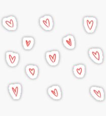 Modèle de Doodle mignon coeur Sticker