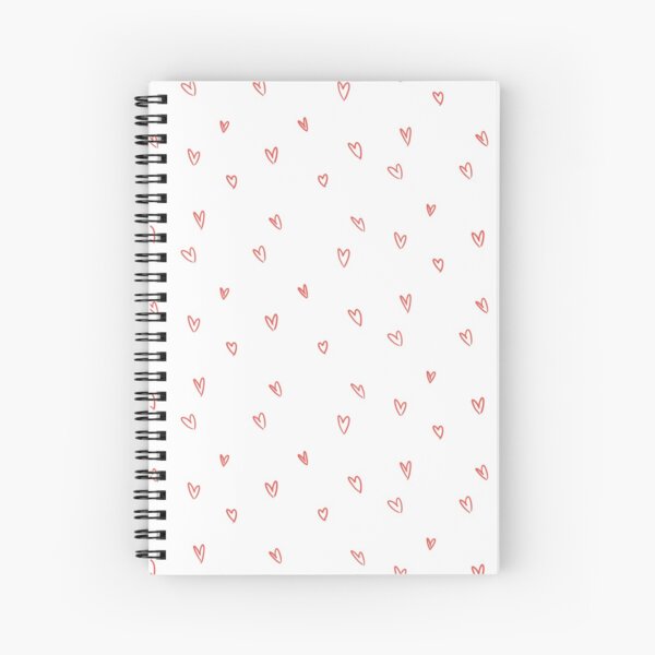 Cute Heart Doodle Pattern Spiral Notebook