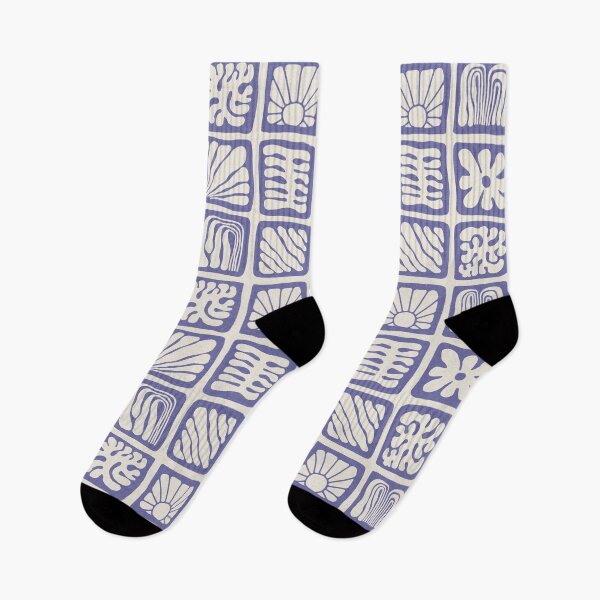 Item preview, DP280-7 Organic Shapes Squares Collage - Slate Blue designed and sold by DuckyRubin.