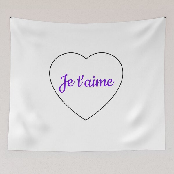 Item preview, I love you in French - Romantic Valentines Heart designed and sold by Inspirationmotivation.