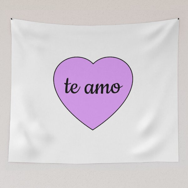 Item preview, I love you in Spanish - Te amo  -  Heart Corazon designed and sold by Inspirationmotivation.
