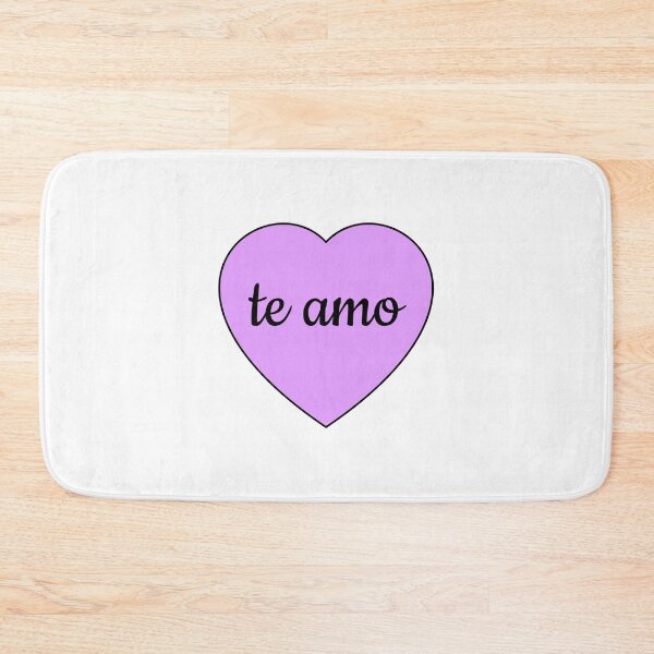 Item preview, I love you in Spanish - Te amo  -  Heart Corazon designed and sold by Inspirationmotivation.