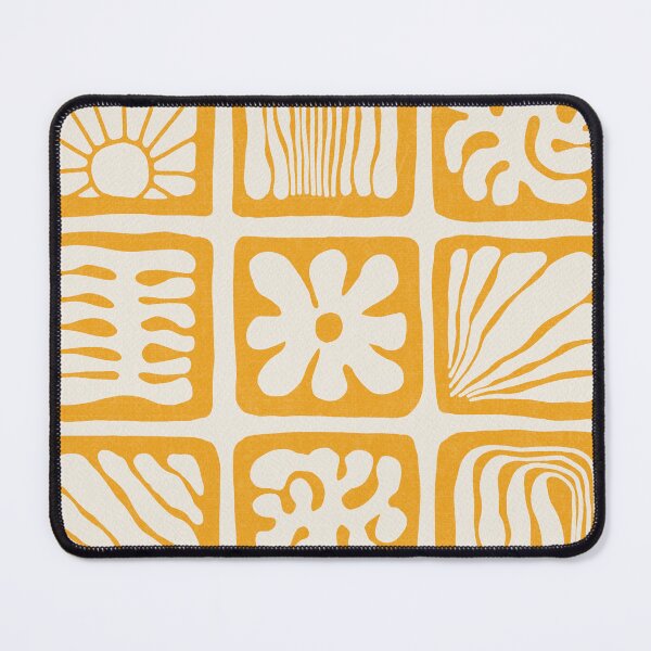 Item preview, DP280-10 Organic Shapes Squares Collage - Ochre designed and sold by DuckyRubin.
