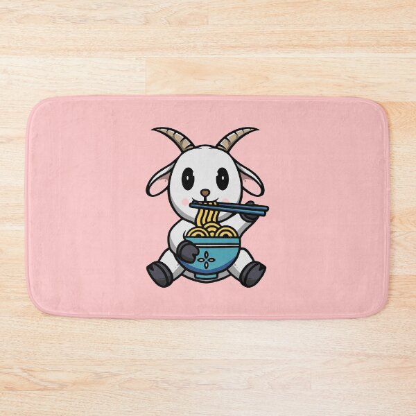 Item preview, Cute Goat Eating Ramen designed and sold by cubbone.