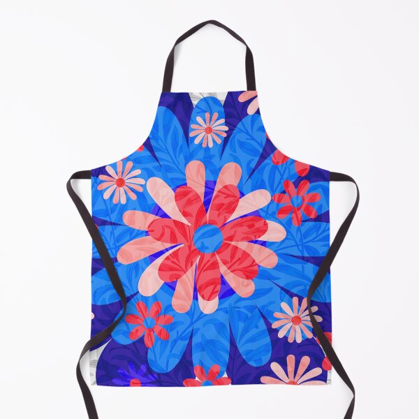 Item preview, Flower Mandala Red Blue White designed and sold by ZandraGalaShop.