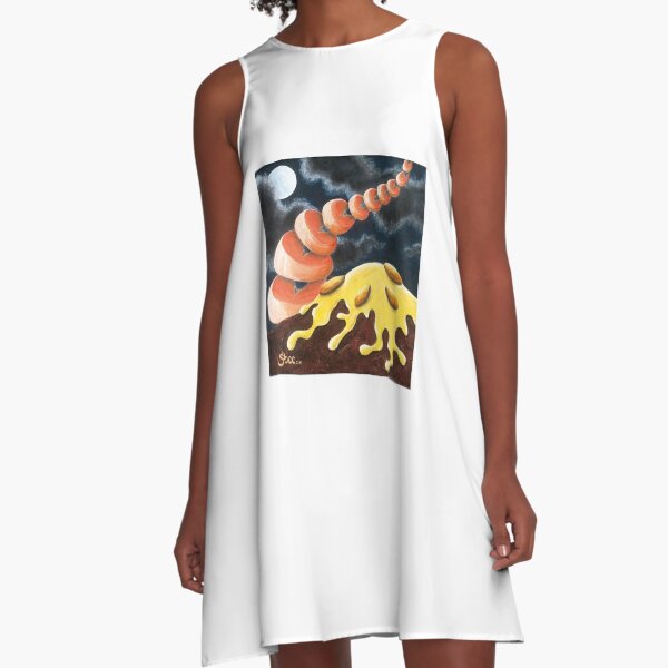 Chopped Salmon - Original Art from Shee - Surreal Worlds A-Line Dress