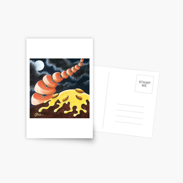 Chopped Salmon - Original Art from Shee - Surreal Worlds Postcard