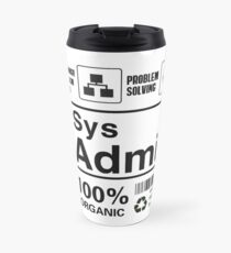 administrator programmer kit infographic sys admin penguin pc nerd computer system core CPU pc coder geek computer science Travel Mug
