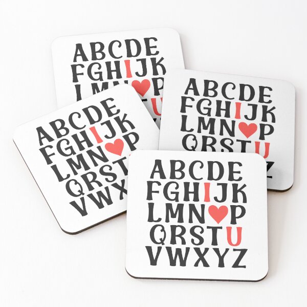 Item preview, Valentine Teacher I Love You Alphabet ABC Letter designed and sold by Dolphin Graphic.