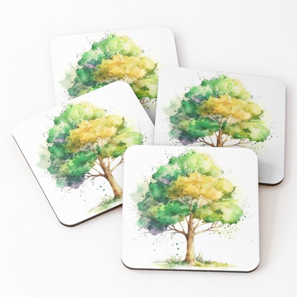 Item preview, Watercolor Green Tree, Beautiful Colorful Tree designed and sold by MoonFoxDesign.