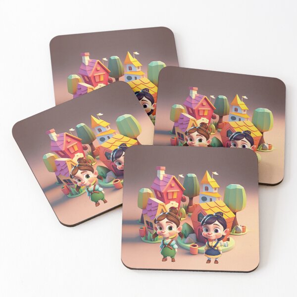 Item preview, Cute 3d villagers for kids #1 designed and sold by FunArt4You.