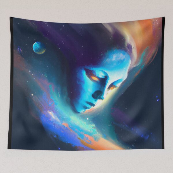 Item preview, Face of Galaxy - Woman of Universe - Space Art designed and sold by Dude 4U.