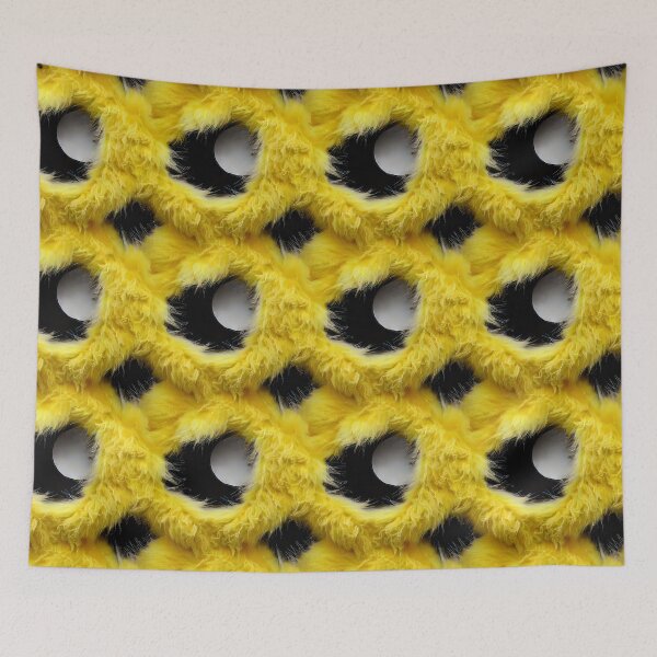 Item preview, Yellow and Black Plush Furry Furr - Seamless Pattern designed and sold by Chubuter.