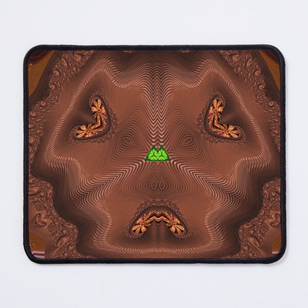 Item preview, *FUNNY ABSTRACT PAINTING ALIEN TRIBAL FACE CHOCOLATE MIXTURE MINT GREEN WITH STARRY GREEN ANISE* designed and sold by Ralek.