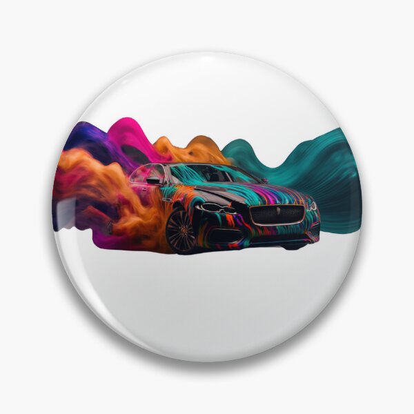 Item preview, Surreal Abstract Jaguar XJ8 in color swirls designed and sold by FromAIwithLove.