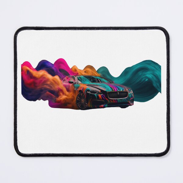 Item preview, Surreal Abstract Jaguar XJ8 in color swirls designed and sold by FromAIwithLove.