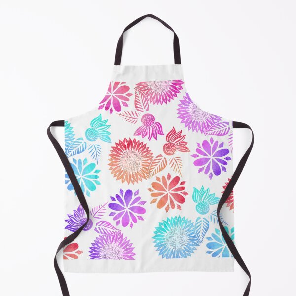 Item preview, Watercolor Gradient Flowers in Pink Purple Blue   designed and sold by outsickme3.