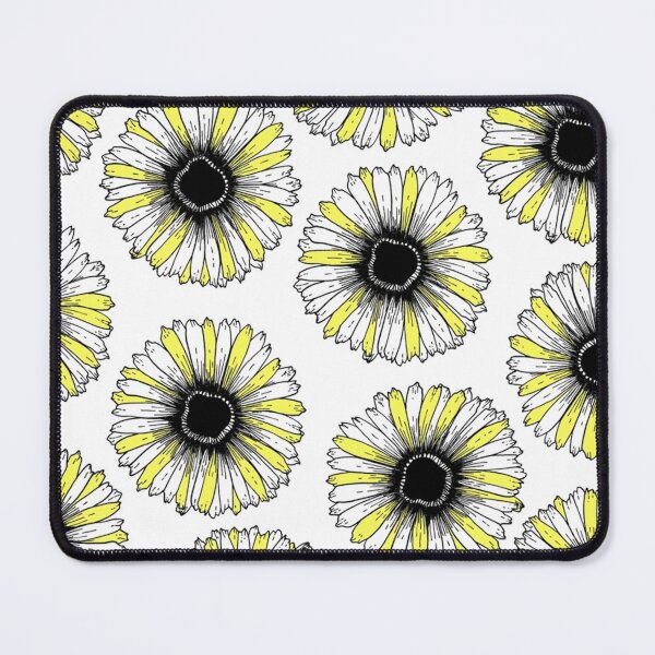 Item preview, White Black and Yellow Simple Sunflowers Pattern Graphic  designed and sold by outsickme3.