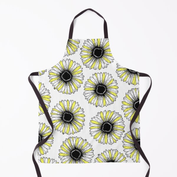 Item preview, White Black and Yellow Simple Sunflowers Pattern Graphic  designed and sold by outsickme3.