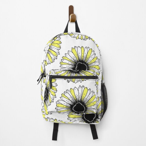 Item preview, White Black and Yellow Simple Sunflowers Pattern Graphic  designed and sold by outsickme3.