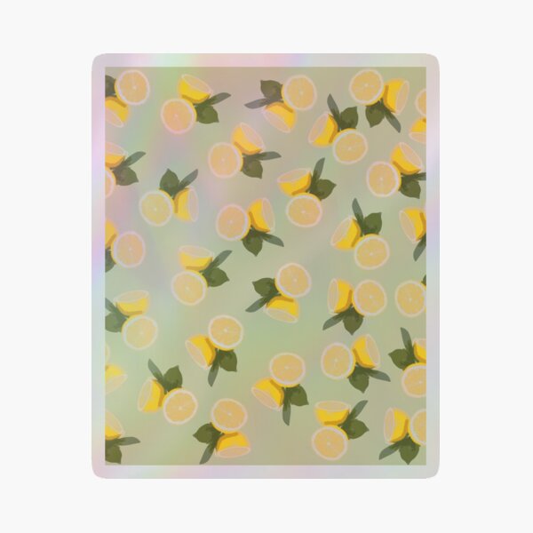 Item preview, Yellow Citrus Lemon Fruit on Pale Lime Green Graphic   designed and sold by outsickme3.