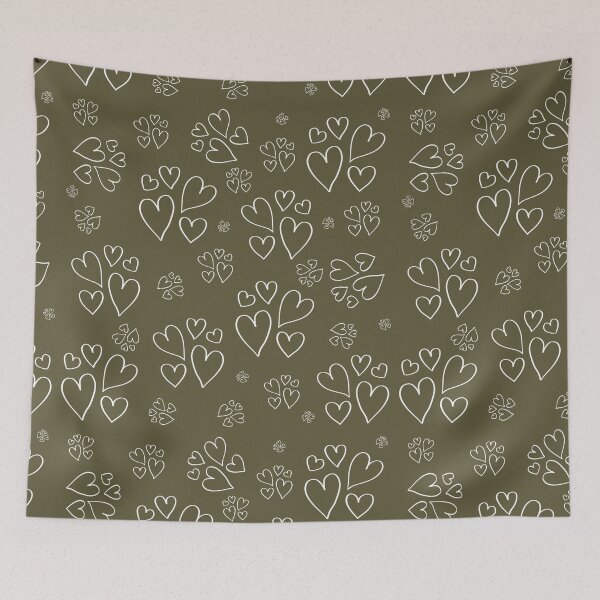 Item preview, Heart pattern earth tones  designed and sold by Krissys-Art.