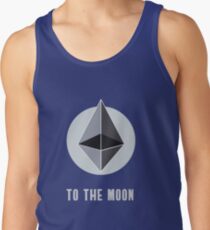 ethereum symbol to the moon sign nerd bitcoin blockchain cryptochain currency internet award winning decentralize it cpu board computer path universe Tank Top