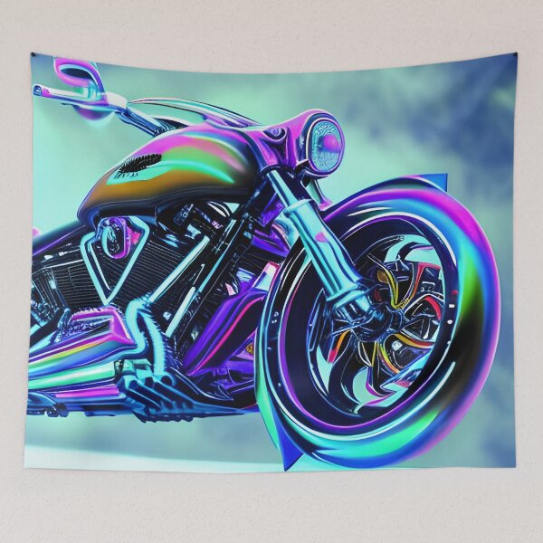 Item preview, Custom chopper in cool neon light designed and sold by Dalive.