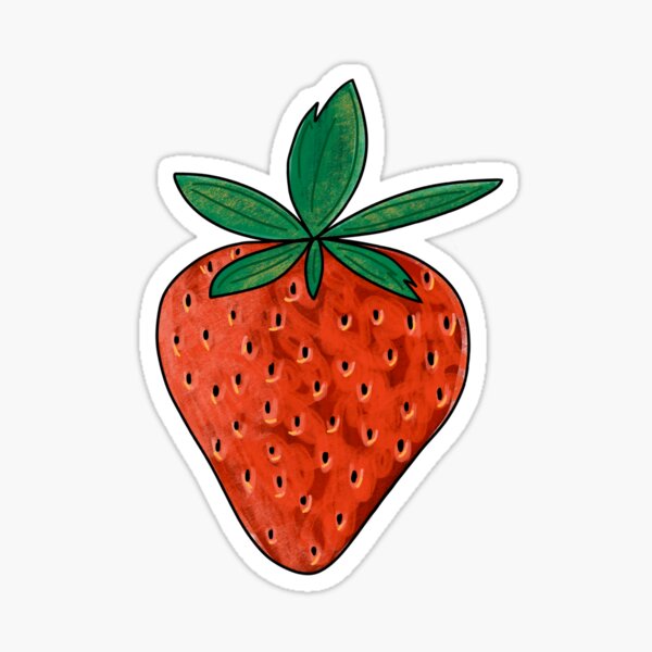 Small strawberry sticker Sticker for Sale by emmyb555