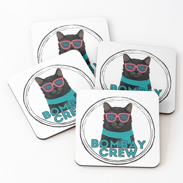 Item preview, Bombay cat crew cool brown cat in sunglasses designed and sold by JoeyGraceCatCo.