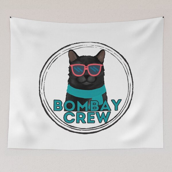 Item preview, Bombay cat crew cool brown cat in sunglasses designed and sold by JoeyGraceCatCo.