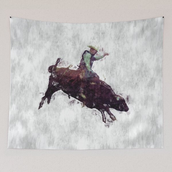 Item preview, Western-style Bull Rider Rodeo Cowboy designed and sold by NaturePrints.