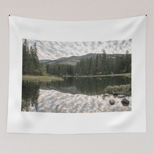 Item preview, Lake with hills and sky mirroring on waterground designed and sold by honza28683.