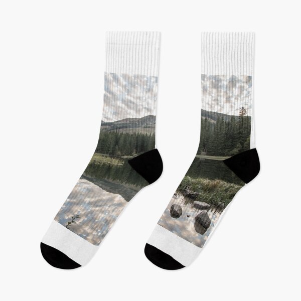 Item preview, Lake with hills and sky mirroring on waterground designed and sold by honza28683.