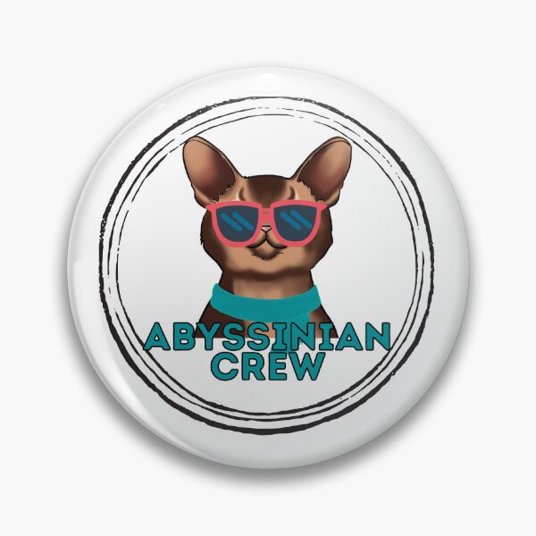 Item preview, Abyssinian cat crew cool  cat in sunglasses designed and sold by JoeyGraceCatCo.