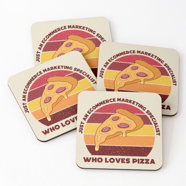 Item preview, Just an Ecommerce marketing specialist who loves pizza, dark text, funny food lovers Ecommerce marketing specialist, marketing department, humor, joke, meme, pizza lover, foodie worker designed and sold by SGS-.