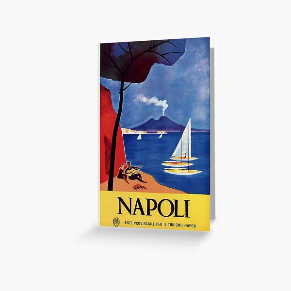 Item preview, Napels Italy retro vintage travel ad designed and sold by aapshop.