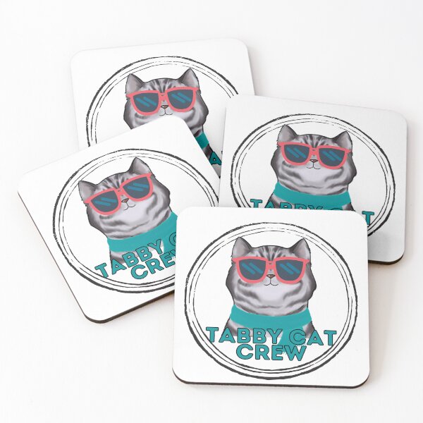 Item preview, Tabby cat crew cool  cat in sunglasses designed and sold by JoeyGraceCatCo.