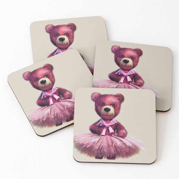 Item preview, Ballet dancer plush teddy bear in pink tutu designed and sold by EmeraldeaArt.