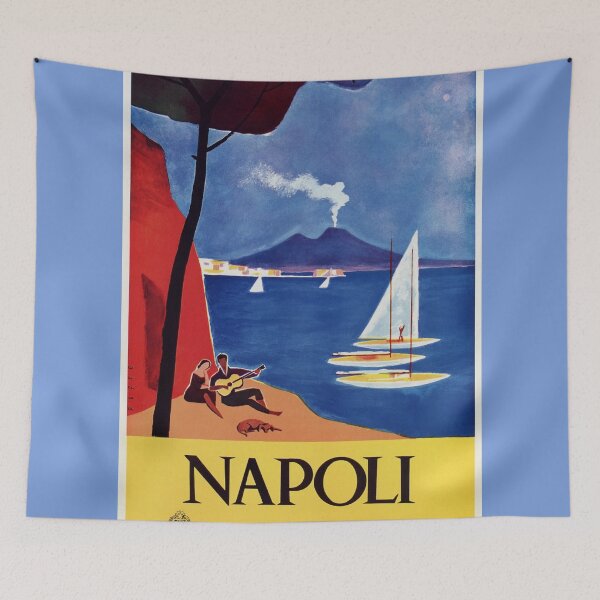 Item preview, Napels Italy retro vintage travel ad designed and sold by aapshop.