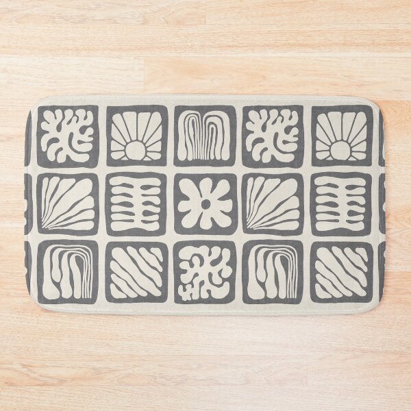 Item preview, DP280-2 Organic Shapes Squares Collage - Gray designed and sold by DuckyRubin.