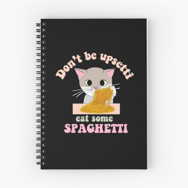 Item preview, "Don't Be Upsetti,  Eat Some Spaghetti" Cat Eating Spaghetti Funny Quotes designed and sold by Kodexstore.