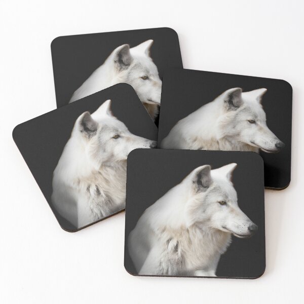Item preview, Portrait of an white wolf on a black background, professional photo - 2/4 designed and sold by T-Shirt-Group.