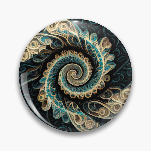 Artikelvorschau, Swirling Circular Rough Crafty Transitional Pattern Digital Painting entworfen und verkauft von CodeAndColors.