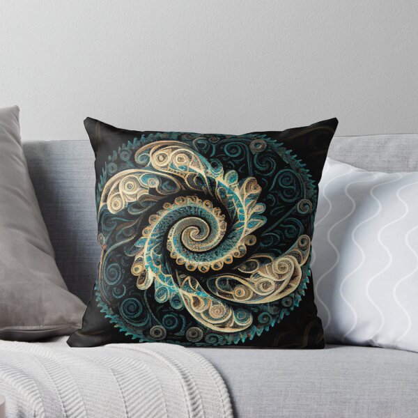 Aperçu de l'œuvre Swirling Circular Rough Crafty Transitional Pattern Digital Painting créée et vendue par CodeAndColors.
