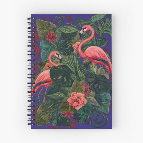 Item preview, Tropical print, flamingos, tropical birds, tropical leaves, flower designed and sold by Tateillustrate.