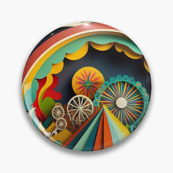 Item preview, 3D Effect Papercut Art - Fairground Scene designed and sold by TheArtfulAI.