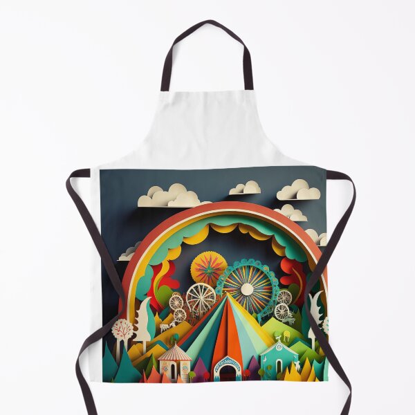 Item preview, 3D Effect Papercut Art - Fairground Scene designed and sold by TheArtfulAI.