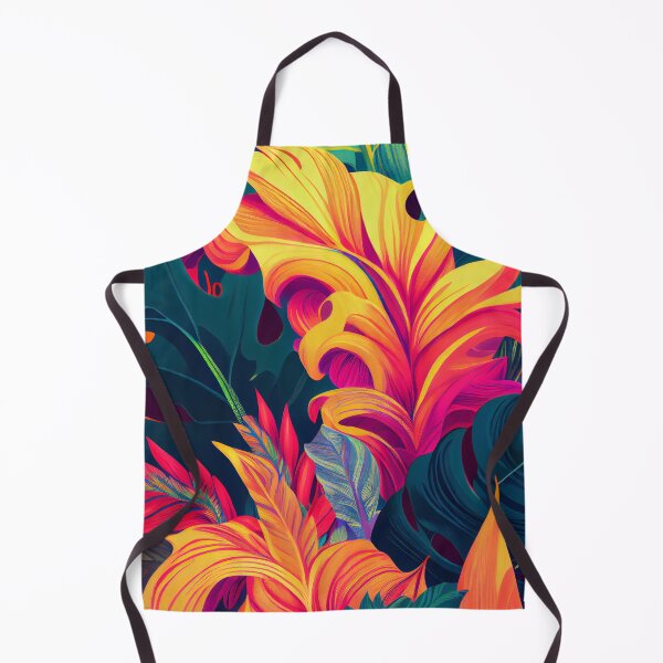 Artikelvorschau, Vivid Flowing Tropical Pattern Digital Painting entworfen und verkauft von CodeAndColors.