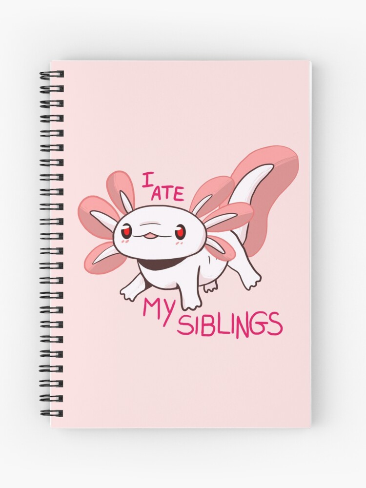 Axolotl Baby Spiral Notebook By Ymia Redbubble